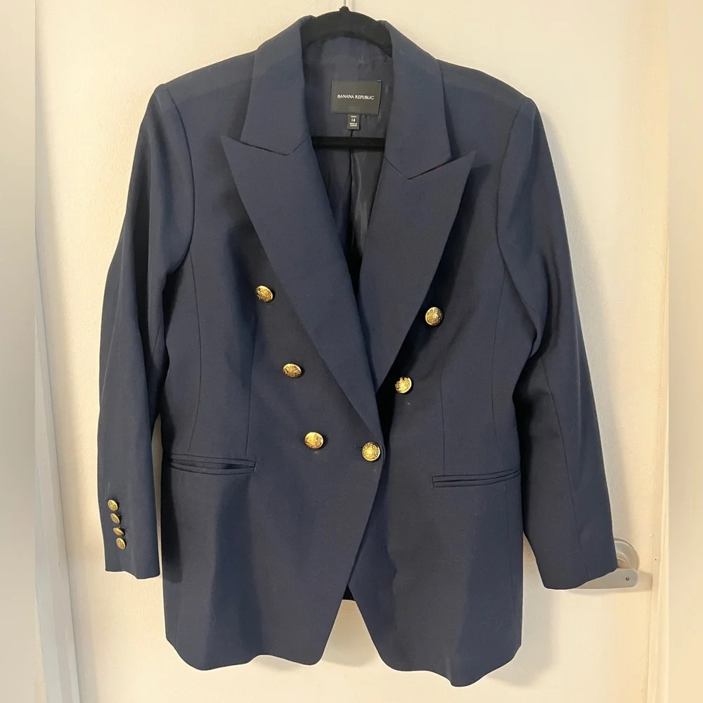 Banana Republic Captain’s Blazer Navy - Picture 2 of 3